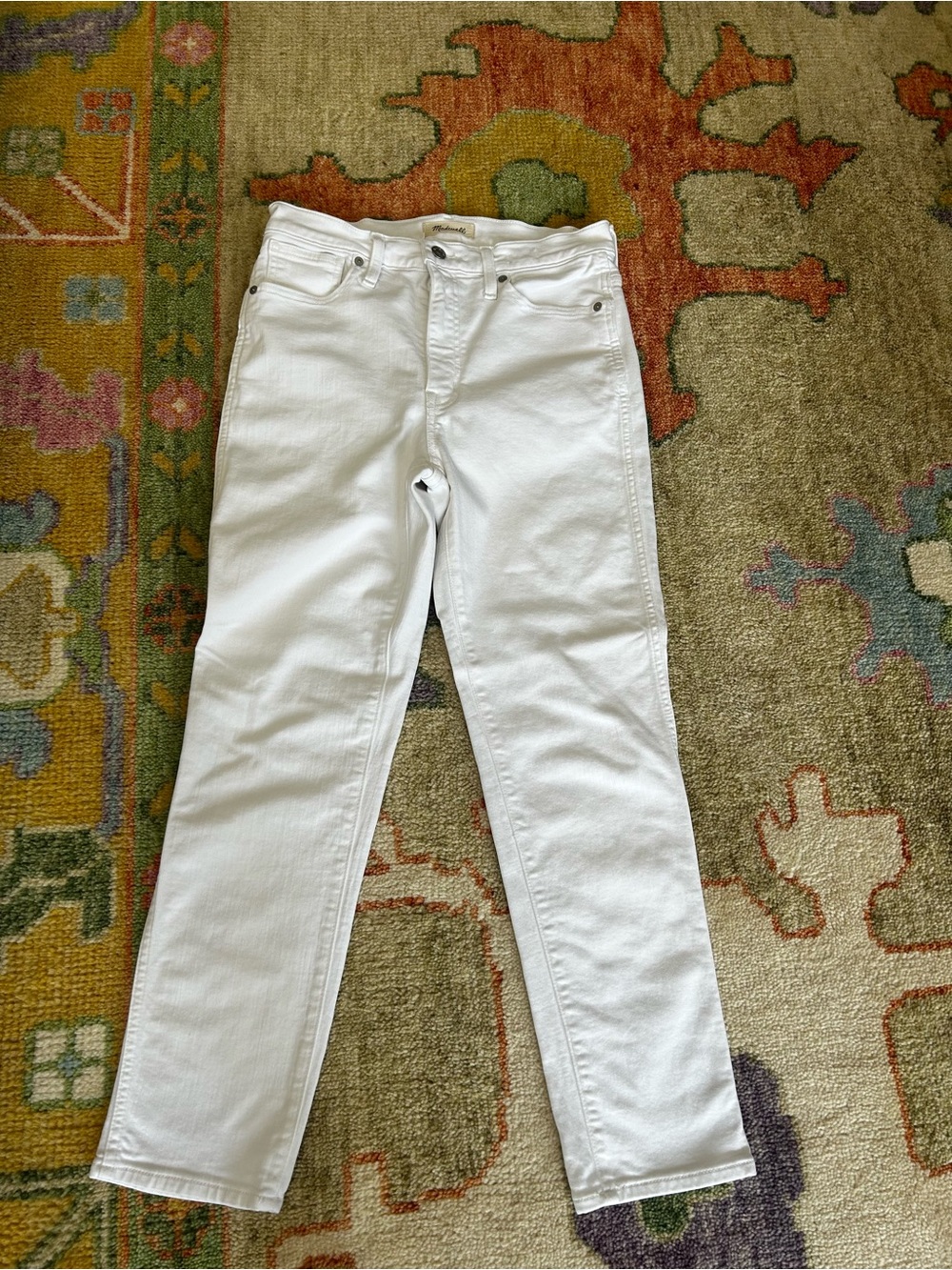 Madewell Stovepipe White Jeans (28)